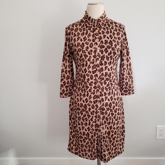 Vintage 90s / Y2K Leopard Print Dress - Picture 6 of 12